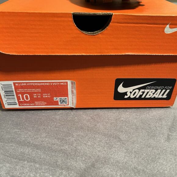 New Nike Lunar Hyperdiamond 3 Varsity MOLDED MCS Womens Sz 10 CT0830-007 - Picture 7 of 7